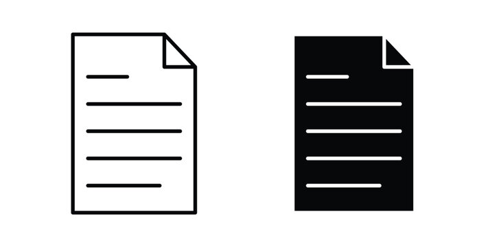 Document icon graphic designs pack. thin line icon set.