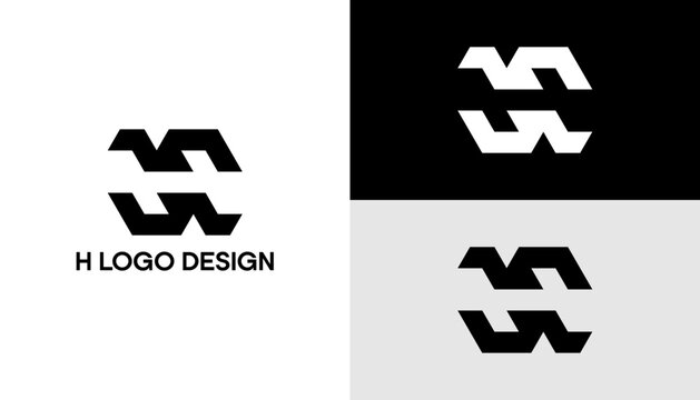 Minimalist Letter H Logo Design Concept, Professional Abstract Geometric Monogram Symbol for Corporate Branding, Technology, or Fashion Business Identity