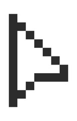 Obraz premium Play Button Pixel Arrow Retro Symbol