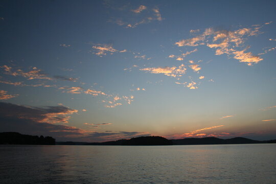 Sunset over Lake of Bays, Muskoka, Ontario, Canada