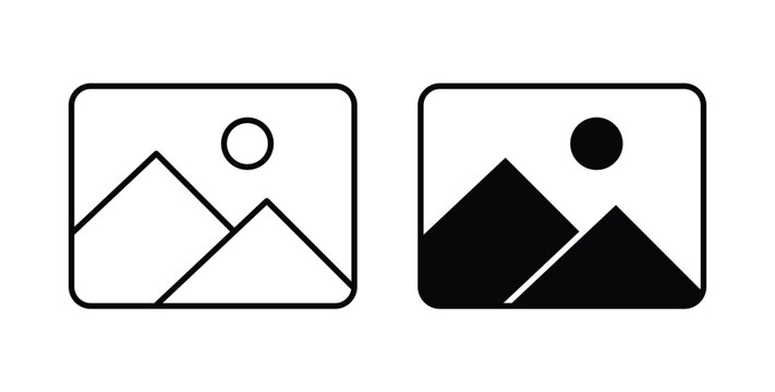 Image icon graphic designs pack. thin line icon set.