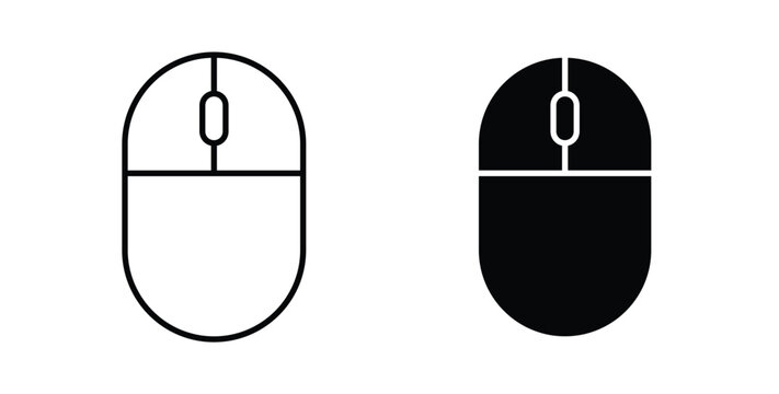 Mouse icon graphic designs pack. thin line icon set.
