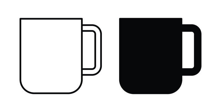 Mug icon graphic designs pack. thin line icon set.