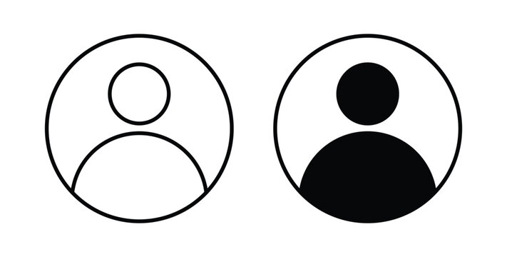 Profile icon graphic designs pack. thin line icon set.