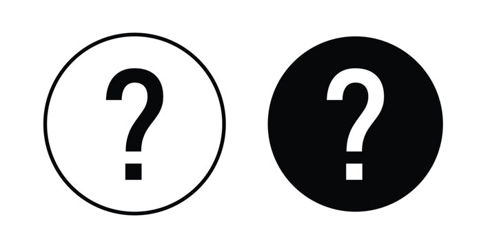 Question mark icon graphic designs pack. thin line icon set.