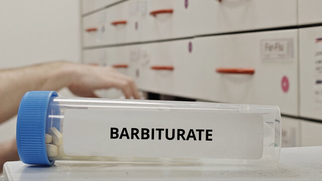 BARBITURATE tablets used as central nervous system depressant for sedation