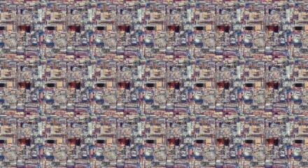 Fototapeta premium Vibrant colorful woven fabric texture.