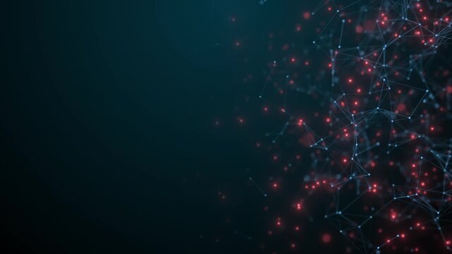 Abstract Plexus Digital Geometrical Background 4k animation of an abstract technology background with moving lines and dots for network digital data concept and communication seamless.