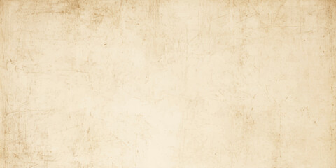 Fototapeta premium Vintage Grunge Parchment Background Texture - Aged Antique Paper with Subtle Stains, Creases, and Weathered Tan Surface