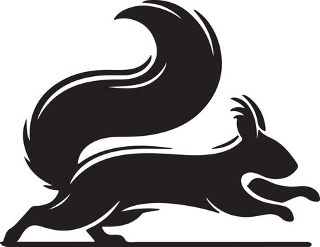 vector illustration of a silhouette of a rebbit