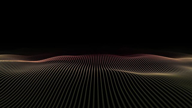 Abstract lines wave pattern. Modern background design, 4k video seamless loop	