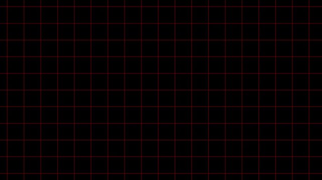 Animated grid lines moving from bottom to top in background video, Animated gradient black background read grid moving wards,Information hologram overlay asset internet data concept, 4k video