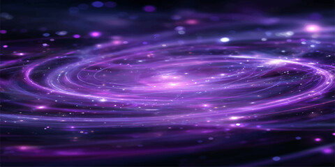 A mesmerizing galactic spiral galaxy, filled with sparkling stars and swirling cosmic dust. It's a journey into the cosmos, depicting the mystery of space. © dark chocolate