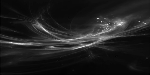 A captivating view of cosmic dust, shimmering with ethereal grace against a backdrop of the vast cosmos, where the celestial dance unfolds. © dark chocolate