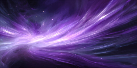 An ethereal, abstract depiction of a celestial event, portraying a mesmerizing dance of light and energy, with vibrant hues of purple, evoke a sense of cosmic beauty and infinite possibility. © dark chocolate