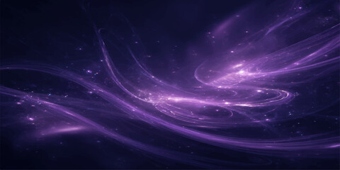 A mesmerizing galaxy of swirling celestial light patterns, an evocative piece of space art. The cosmic dance is captured in deep purple tones and illuminated by scattered starlight. © dark chocolate
