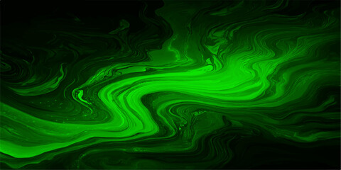 A captivating blend of swirling green liquid creates an otherworldly, abstract visual, evocative of energy and mystery. © dark chocolate