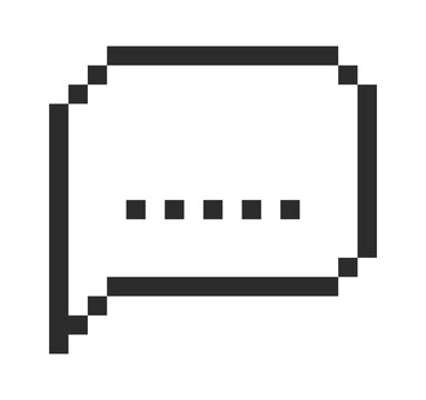 Speech Bubble Pixel Icon Message Symbol
