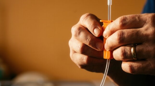Medical Procedure Involving Hands Adjusting Equipment, With Focus On Healthcare