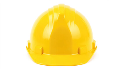 Fototapeta premium A yellow hard hat on a white background