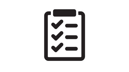 Fototapeta premium Checklist Icon With Three Checked Items On Clipboard For Business Productivity Concepts