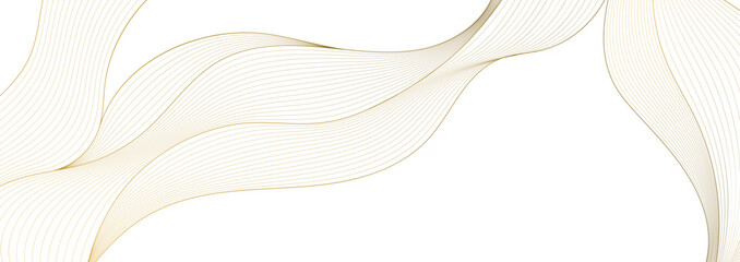 luxury golden line art design with transparent background elegant fluid wavy gold lines background © designpro
