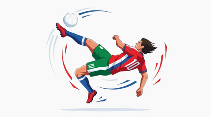 Obraz premium soccer bicycle kick world championship 2026 vector illustration