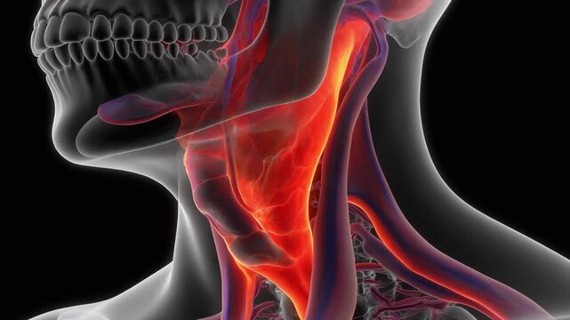 3D Medical Animation of Human Carotid Arteries and Neck Anatomy