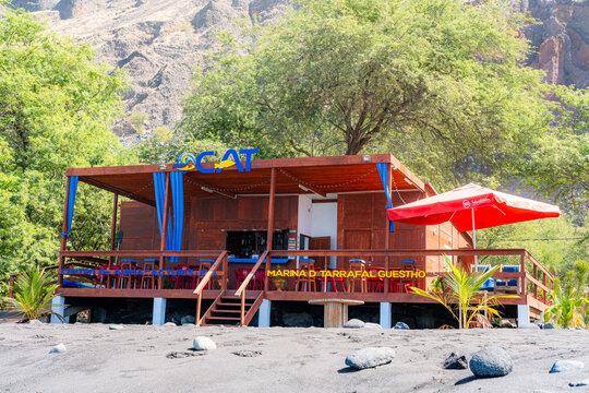 Bar restaurant marina in Tarrafal, guesthouse style, in Tarrafal de Monte Trigo, Santo Ant&atilde;o Island-Cape Verde.