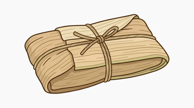 Pamonha Brazilian Corn Tamale Flat Illustration, Traditional Northeastern Food Vector
