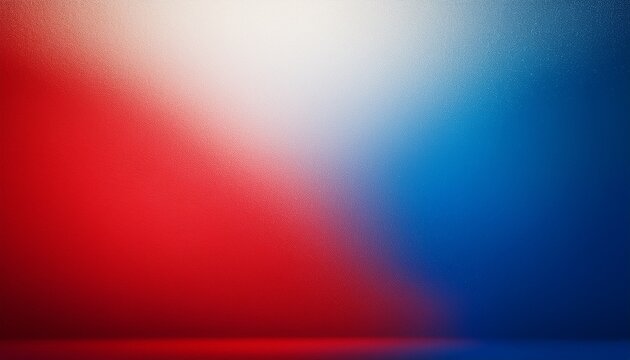 bright red white blue gradient abstract background grainy noise texture patriotic cinematic background for product presentation with copy space