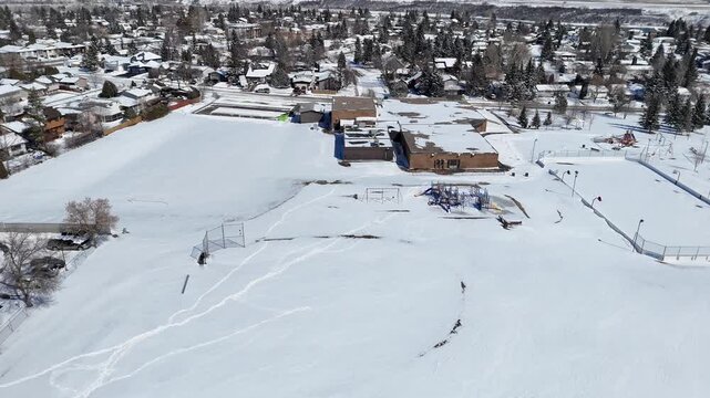 Captures a peaceful winter morning in Lawson Heights