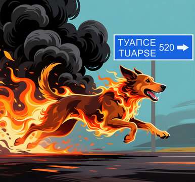 Evil and insidious dog Tuapsina rushes to his native harbor