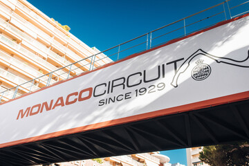 Fototapeta premium Monaco circuit logo at the track