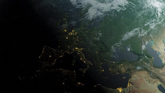 The view of Eurasia from outer space 