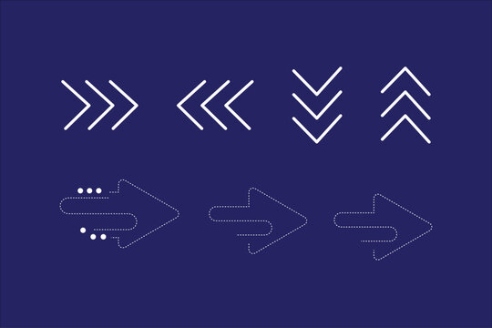 continuous  arrow pointing up and down ,left and right  made in one continuous line. Minimalistic symbol of growth, progress, or redirection. Vector illustration.