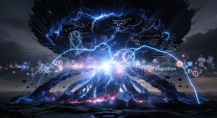 Fototapeta premium Mystical Energy Surge - A Cosmic Revelation.