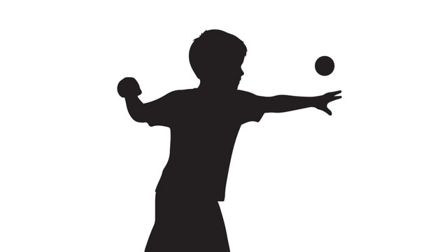 Boy Juggling Balls Silhouette Showing Skill Coordination and Playful Activity Concept