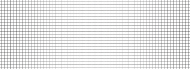 Graph paper seamless pattern. Vector illustration of squared school notebook background with black grid lines for mathematics, engineering and technical design. © Kolerowa