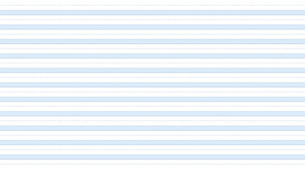 Fototapeta premium Blue adapted lined paper background for handwriting practice. Vector illustration of highlighted ruled paper for special education, students and occupational therapy support.