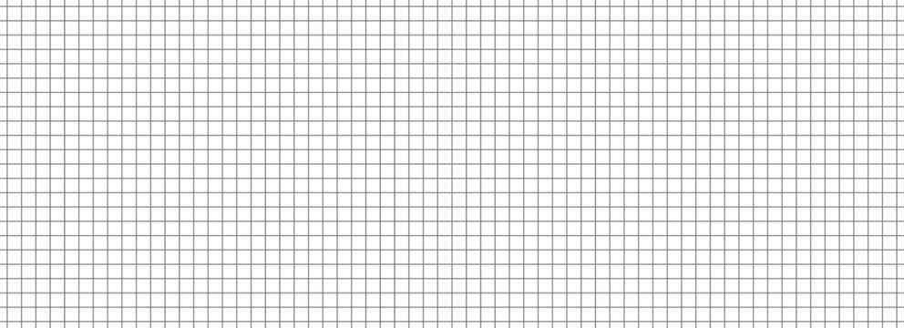 Graph paper seamless pattern. Vector illustration of squared school notebook background with black grid lines for mathematics, engineering and technical design.
