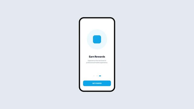 Mobile onboarding screen UI template for travel application featuring horizontal scrolling slides for booking flights, luxury stays, and earning rewards.