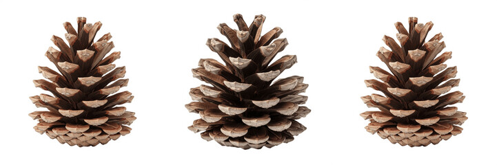 Naklejka premium Natural Brown Pine Cone PNG, Autumn and Winter Forest Element for Holiday and Nature Decor.