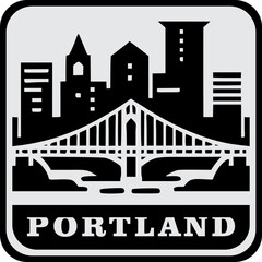 Obraz premium Portland Skyline Icon