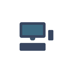 The most minimalistic monitor with keyboard and CPU © stephanie