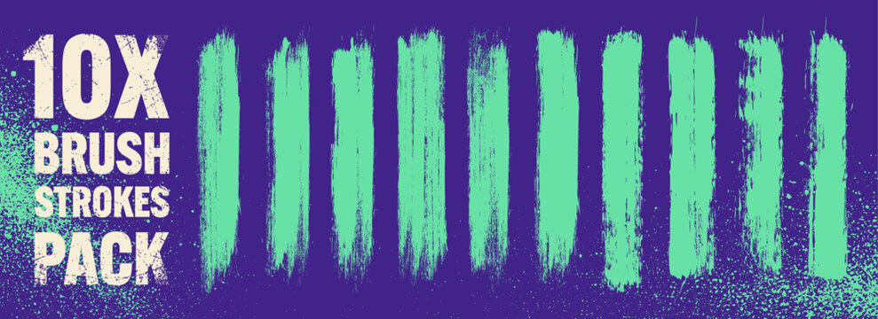 Grunge neon brush strokes, lines, ink smudges, hand-drawn scribble shapes. Handmade sketchy marks, stains, charcoal streaks. Paint textures, dry brush effect. Marker underline. Vector illustration
