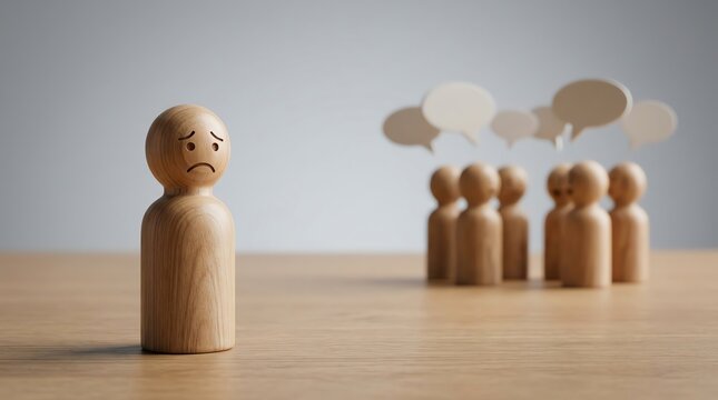 Feeling excluded, lonely, or like an outsider in a group