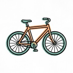 Fototapeta premium Bicycle graphic displays a simple design that highlights exercise and fitness, suitable for health and wellness themes in various contexts.
