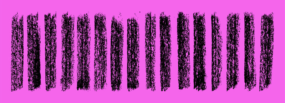Grunge neon brush strokes, lines, ink smudges, hand-drawn scribble shapes. Handmade sketchy marks, stains, charcoal streaks. Paint textures, dry brush effect. Marker underline. Vector illustration