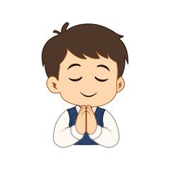 Fototapeta premium boy icon design educational illustration with funny vector expression